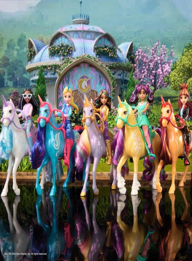 Unicorn Academy أكاديمية يونيكورن، صوفيا ووايلد ستار مع قطعتين إضافيتين وأداة لتصفيف الشعر، دمى وألعاب يونيكورن. هدايا وحشوات جوارب للفتيات من عمر 4 سنوات فما فوق - Image 5